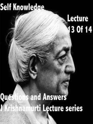 cover image of J Krishnamurti Lectures Series Ojai, Volume 13